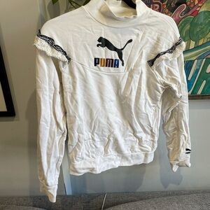 Puma White Graphic Sweatshirt